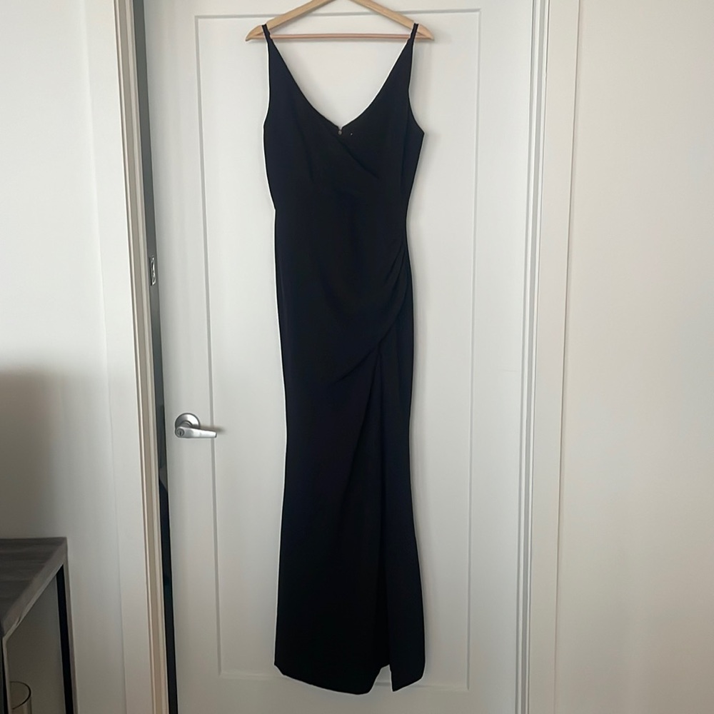 Jordan Ruched Side Slit Gown - Picture 3 of 15